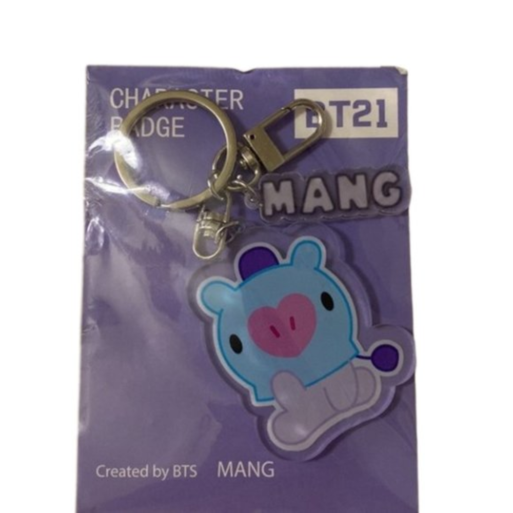 BTS‎ 21 BT21 BTS21 "MANG" blue Keychain Bag Charm. Trending Accessories